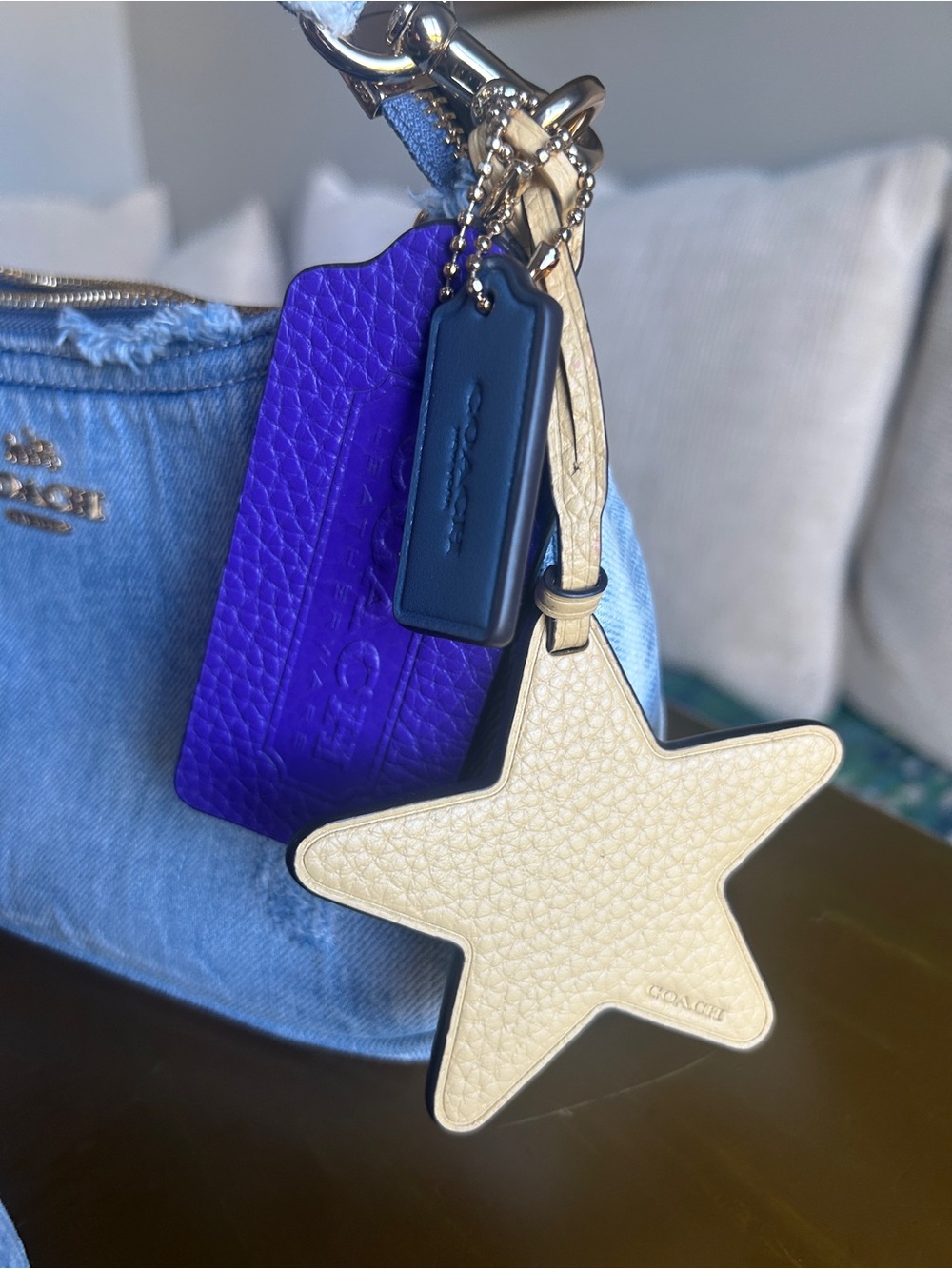 NWOT Coach Loved Denim Teri with Charms - Picture 2 of 6